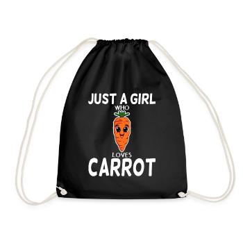 Vegan Carrot Carrot Carrots - Drawstring Bag - black - Front