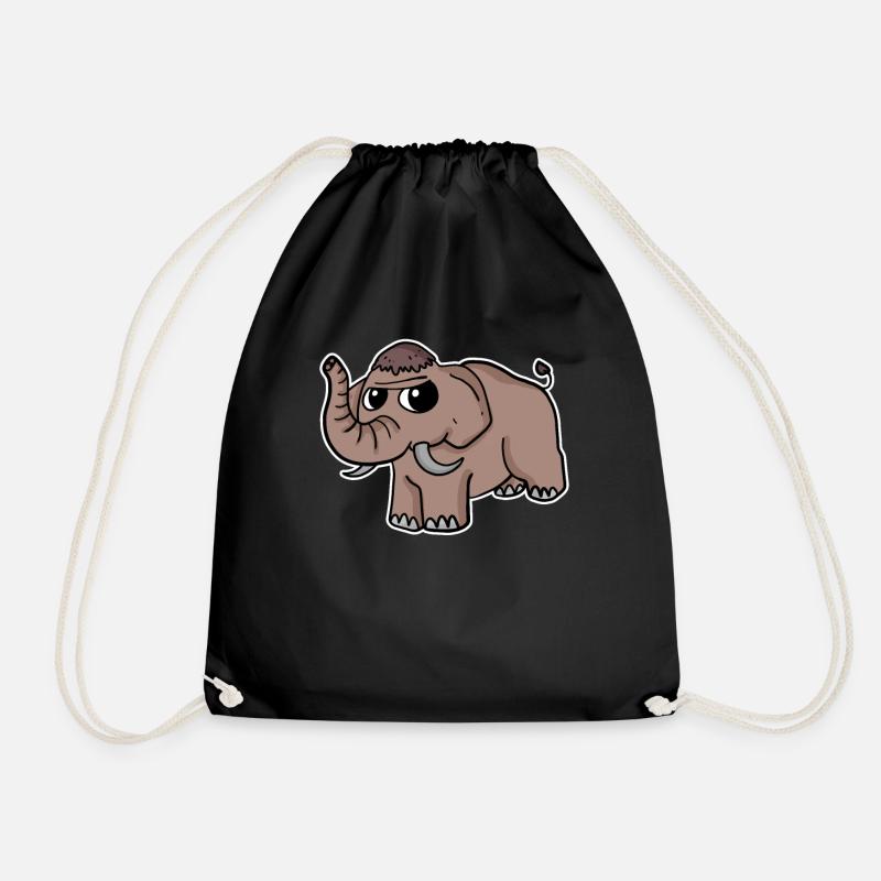 Süßes Mammut - Turnbeutel - Schwarz