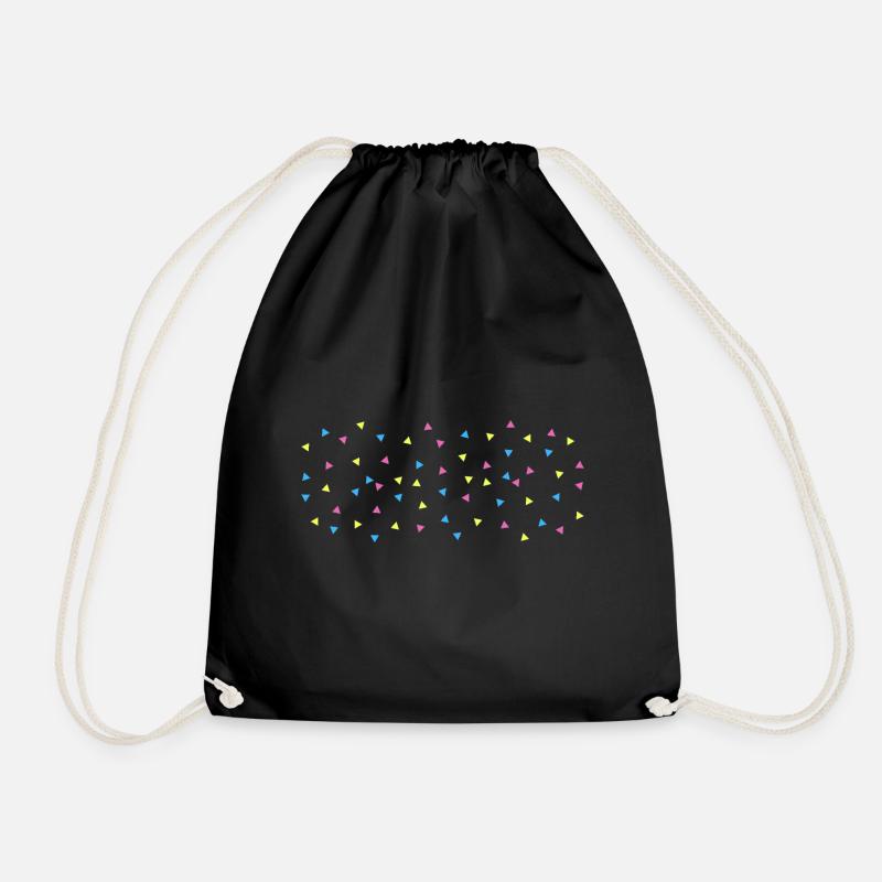 Pan triangles - Drawstring Bag - black