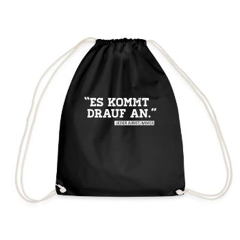Es kommt drauf an | Jurist - Turnbeutel - Schwarz - Vorne