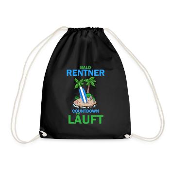 Bald Rentner - Turnbeutel - Schwarz - Vorne