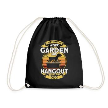 Retro Vintage Garden Gardening Gift - Drawstring Bag - black - Front