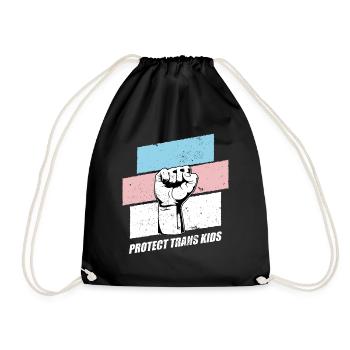 Protect Trans Kids - Turnbeutel - Schwarz - Vorne