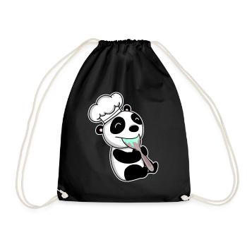 Panda bouillant bébé - Sac de sport léger - noir - Devant