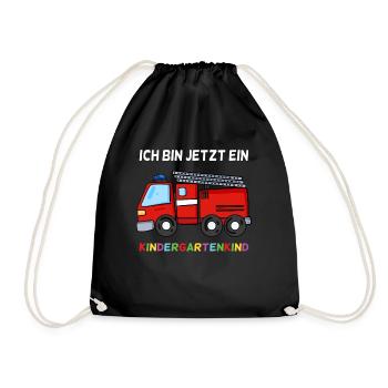 Geschenk für Kindergarten Kleinkinder - Turnbeutel - Schwarz - Vorne