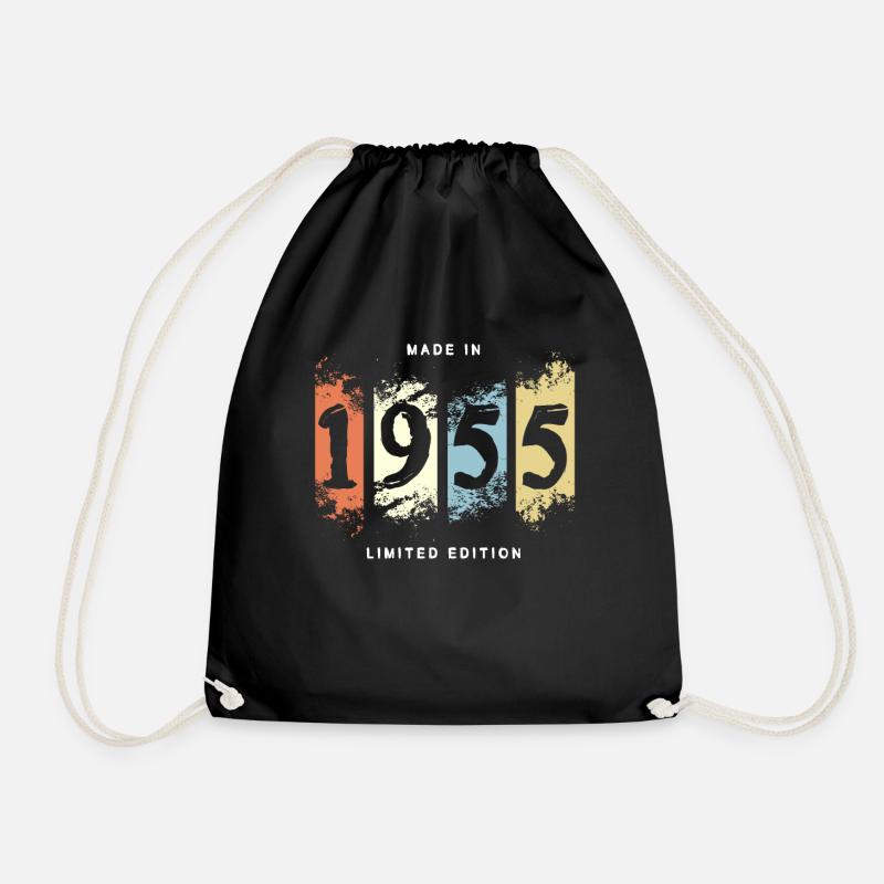 1955 Geburtstag Geschenk vintage - Turnbeutel - Schwarz