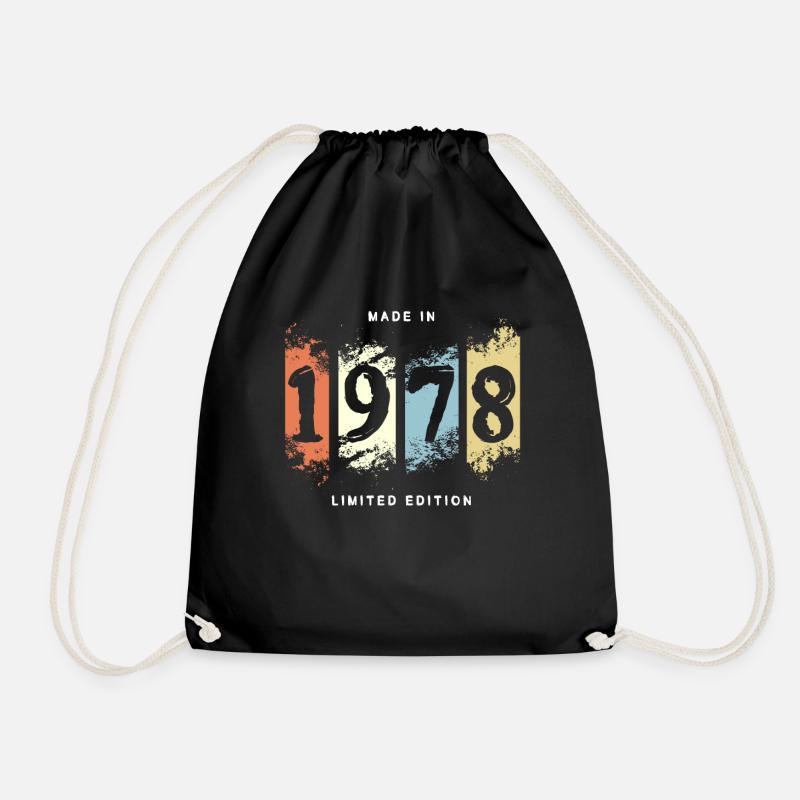 1978 Geburtstag Geschenk vintage - Turnbeutel - Schwarz