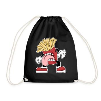 Pommes - Turnbeutel - Schwarz - Vorne