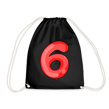 6 - Drawstring Bag - black - Front