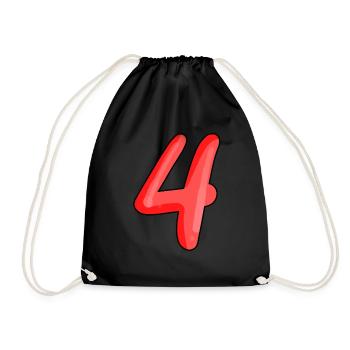4 - Turnbeutel - Schwarz - Vorne