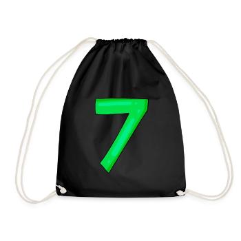 7 - Turnbeutel - Schwarz - Vorne
