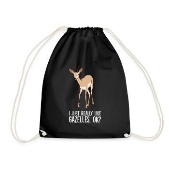 J’aime vraiment les gazelles - Sac de sport léger - noir - Devant
