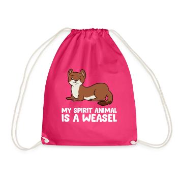 Drôles d’amants de belettes Mon animal spirituel est un - Sac de sport léger - fuchsia - Devant