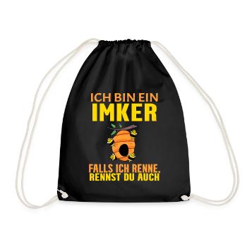 Imker Honig Imkerei - Turnbeutel - Schwarz - Vorne