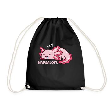 Axolotl mignon Salamandre mexicain - Sac de sport léger - noir - Devant