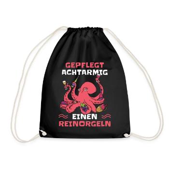 Eight-armed reingeorgelt Eight-armed reinorgeln - Drawstring Bag - black - Front