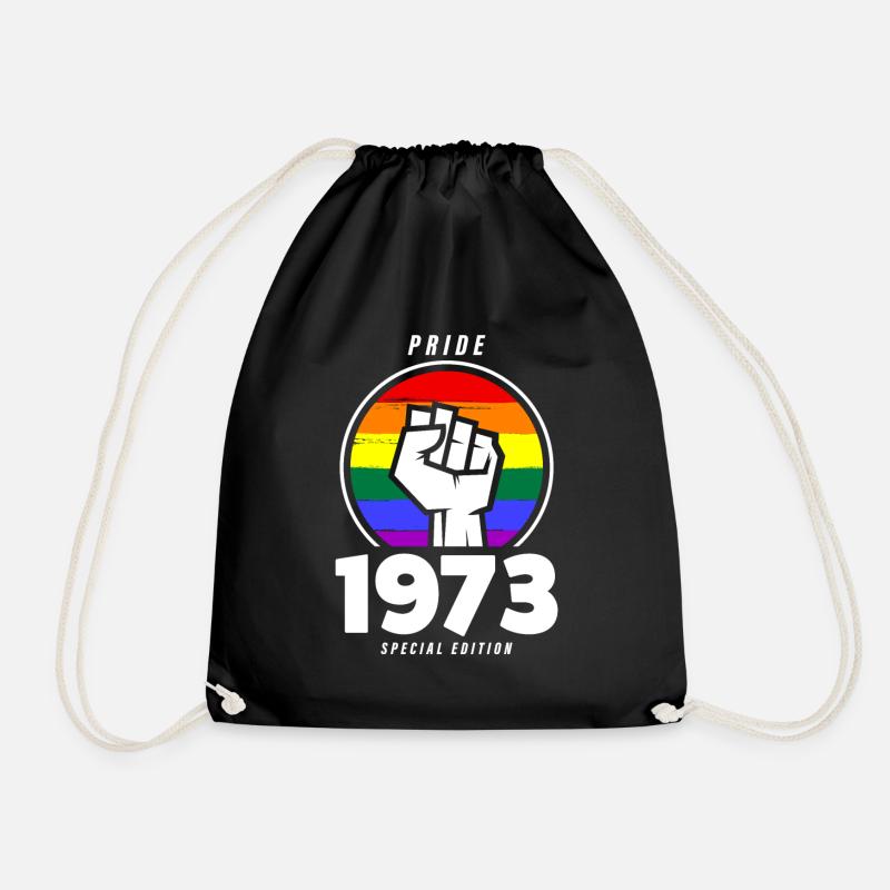 1973 Geburtstag Gay Pride LGBT - Turnbeutel - Schwarz