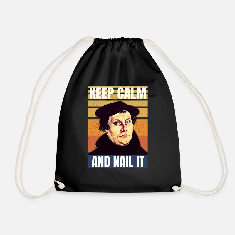 Martin Luther - Keep Calm And Nail It - Turnbeutel - Schwarz