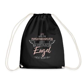 Physiotherapeutin - Turnbeutel - Schwarz - Vorne