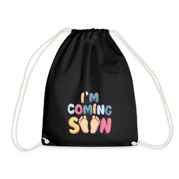 Baby Coming Soon Baby Surprise Baby Announcement - Sac de sport léger - noir - Devant