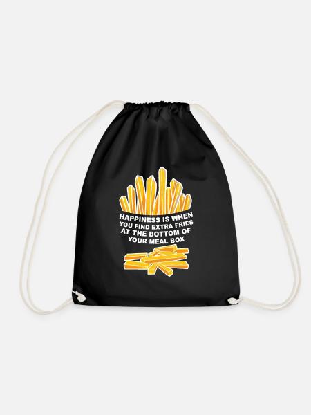 Pommes Glück & French Fries Lover - Turnbeutel - Schwarz