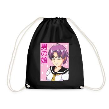 Trangender Anime Boy Femboy Aesthetic LGBTQ Schwul - Turnbeutel - Schwarz - Vorne