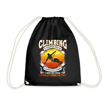 Mur d’escalade Escalade grimpeur - Sac de sport léger - noir - Devant