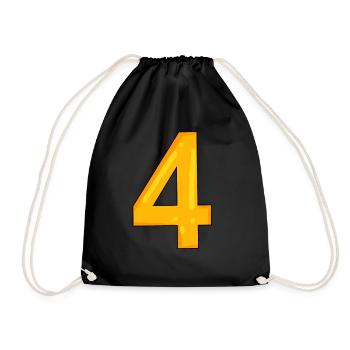 4 - Turnbeutel - Schwarz - Vorne