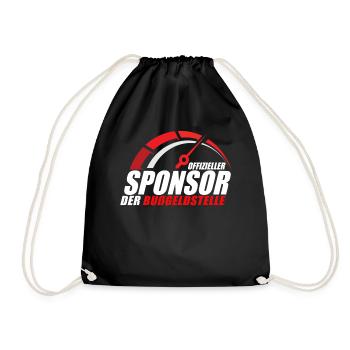 Offizieller Sponsor der Bußgeldstelle - Turnbeutel - Schwarz - Vorne