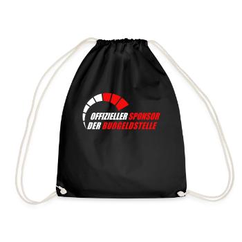 Offizieller Sponsor der Bußgeldstelle - Turnbeutel - Schwarz - Vorne