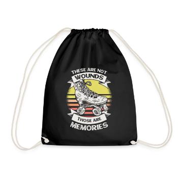 Roller Skate Girl Roller Roller Girl - Drawstring Bag - black - Front
