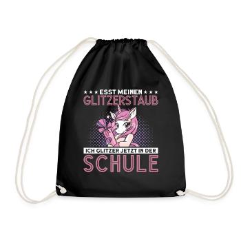 Mädchen Lieben Einhörner Trend Einhorn Einhorn - Turnbeutel - Schwarz - Vorne