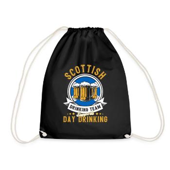 Bier Schotte Schottland Geschenk - Turnbeutel - Schwarz - Vorne