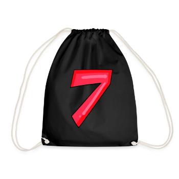 7 rot - Turnbeutel - Schwarz - Vorne