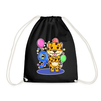 9 ans - Jaguar - 9e anniversaire Cadeau - Sac de sport léger - noir - Devant