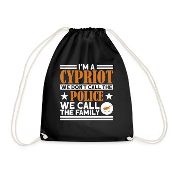 Zyprioten Zyprer Zypern Geschenk - Turnbeutel - Schwarz - Vorne