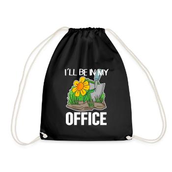 Garden Gardening Gardener - Drawstring Bag - black - Front