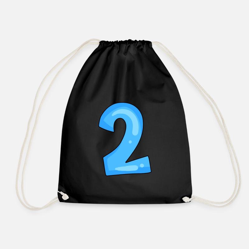 2 blau - Turnbeutel - Schwarz