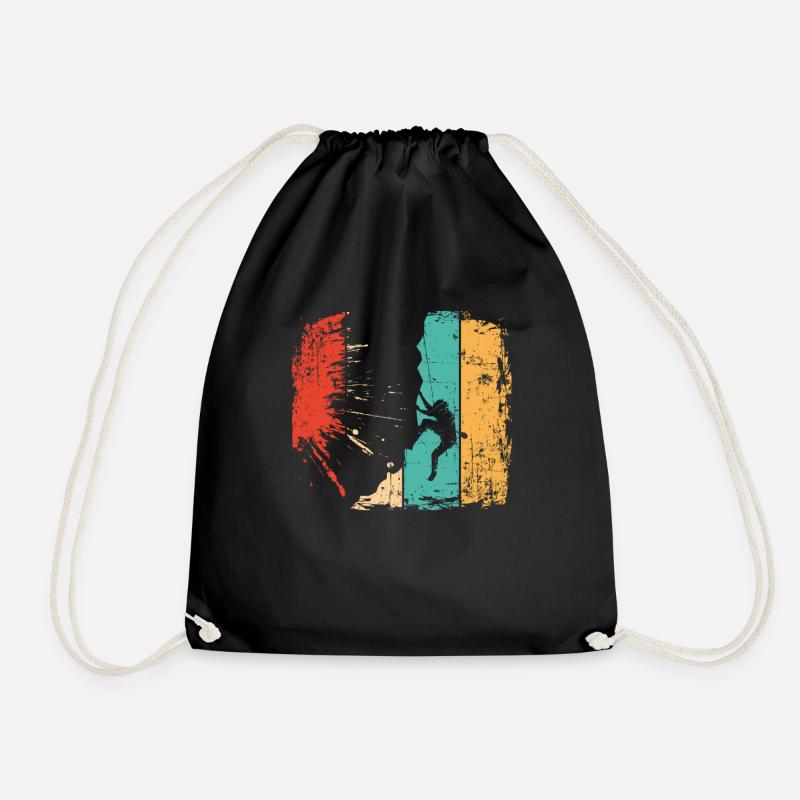 Klettern Bouldern vintage - Turnbeutel - Schwarz
