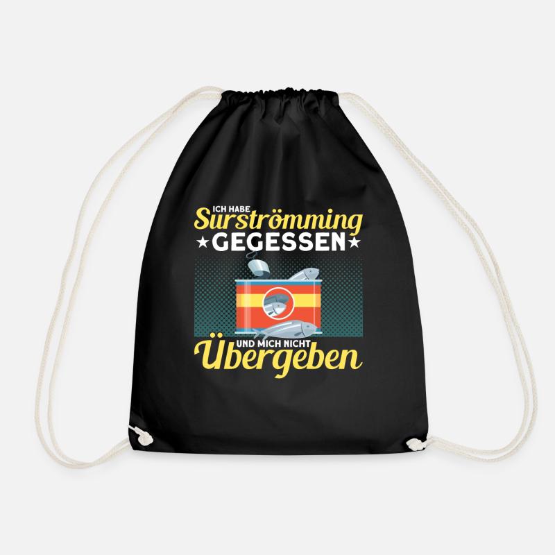 Schweden Surströmming Surströmming Challenge - Turnbeutel - Schwarz