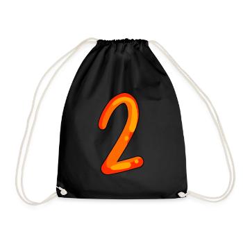 2 - Drawstring Bag - black - Front