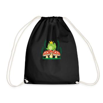 Cottagecore Aesthetic Couronne de grenouille à Champignon - Sac de sport léger - noir - Devant