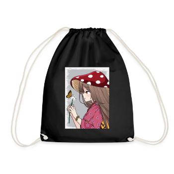 Cottagecore Esthétique Anime Fille Fleur de Pissenlit - Sac de sport léger - noir - Devant