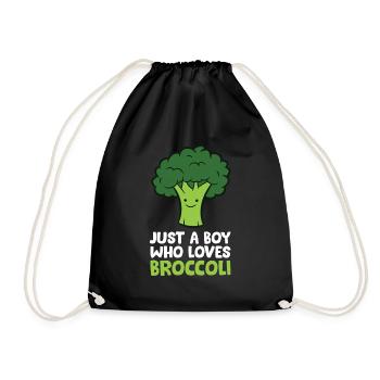 Brocoli doux Juste un garçon qui aime le brocoli - Sac de sport léger - noir - Devant