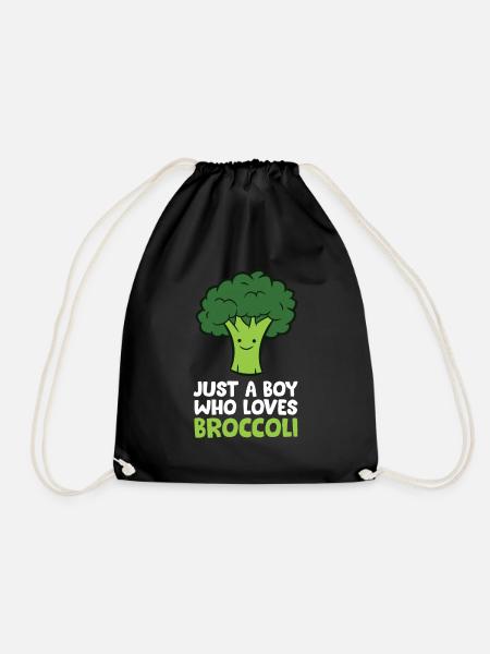 Brocoli doux Juste un garçon qui aime le brocoli - Sac de sport léger - noir