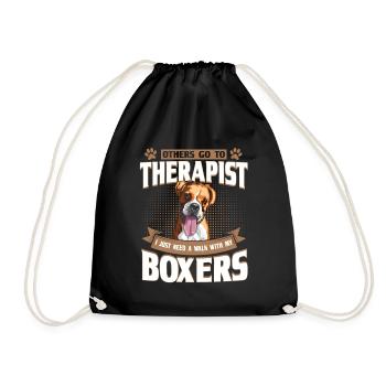 Boxer Hund Boxer Liebhaber Boxer Geschenk - Turnbeutel - Schwarz - Vorne