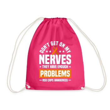 Patient RSD CRPS Geschenk - Turnbeutel - Fuchsia - Vorne