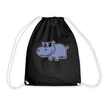 Hippopotame - Sac de sport léger - noir - Devant