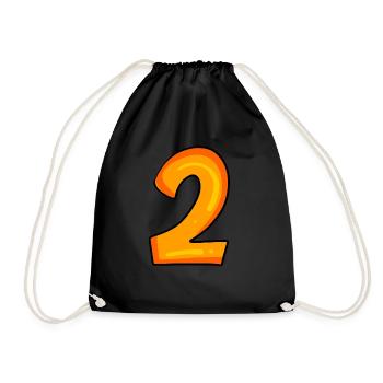 2 - Drawstring Bag - black - Front