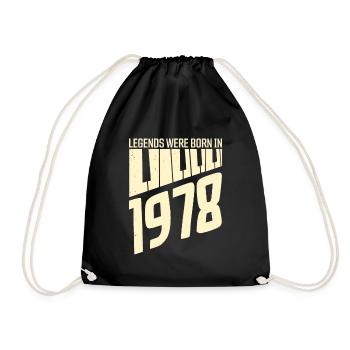 1978 Anniversaire piano piano - Sac de sport léger - noir - Devant